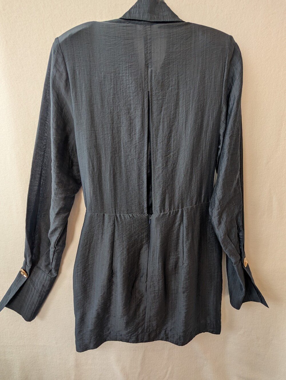 SABINA MUSAYEV Navy Blue Long Sleeve Mini Dress - Size S - Picture 7 of 12